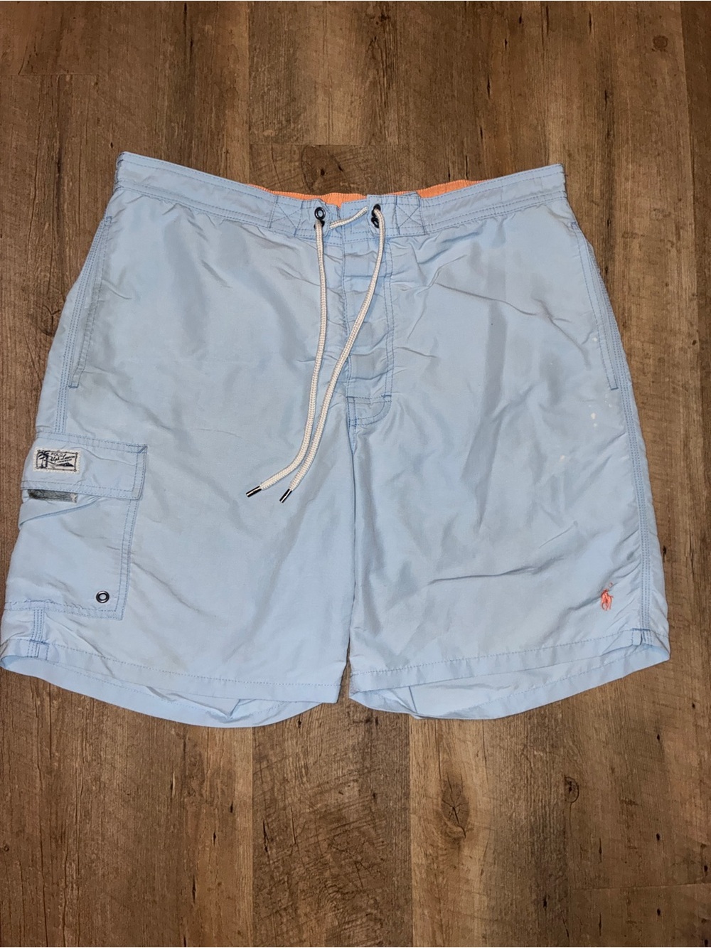 Polo Ralph Lauren Light Blue Swim Shorts with Coral Pony